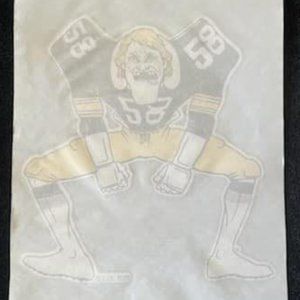 Vintage Rare Original Pittsburgh Steelers Jack Lambert Iron-on Decal Transfer